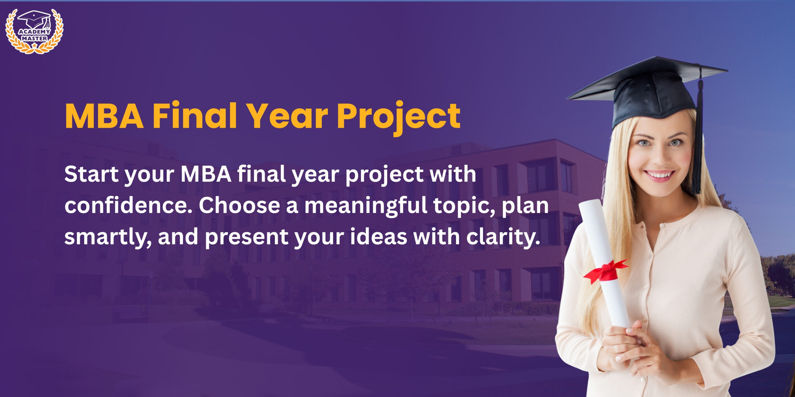 Student holding graduation certificate after completing MBA final year project