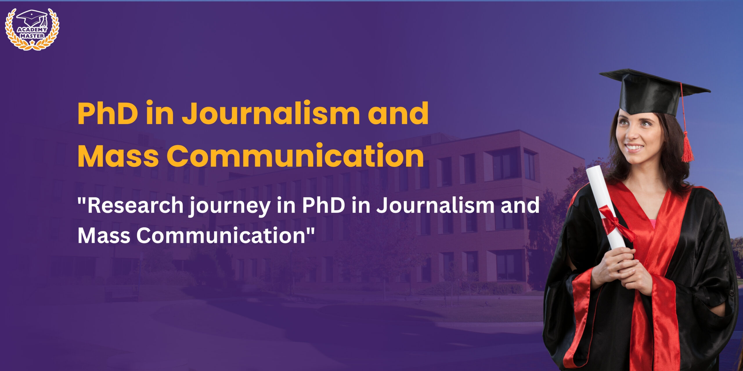 Female student holding degree during PhD in Journalism and Mass Communication graduation